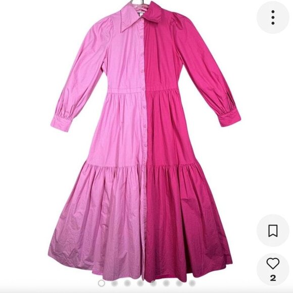 CHRISTOPHER JOHN ROGERS || TWO TONE SHIRT DRESS - Picture 4 of 4